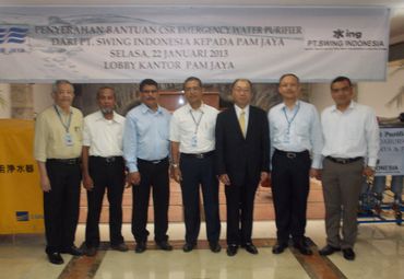 Group photo taken after signing the donation agreement with PAM JAYA